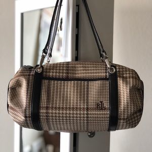 Ralph Lauren Vintage Houndstooth Barrel Bag